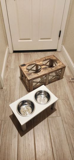 Elevated Dog Bowl Feeders Set of Two
