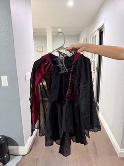 Kids vampire Halloween costume with cape