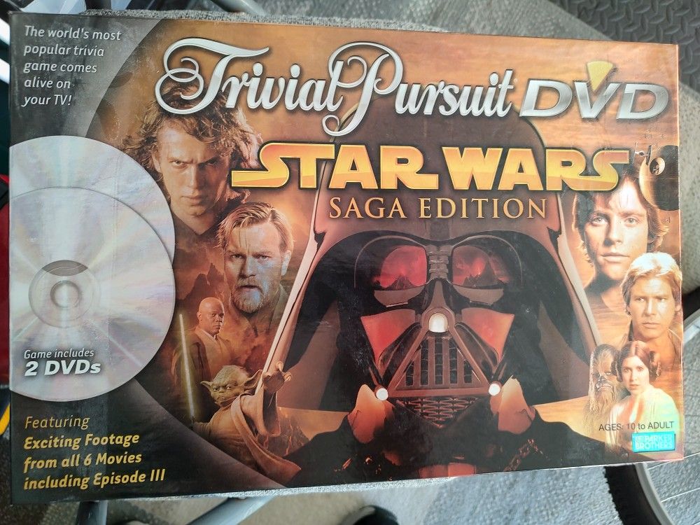 Star Wars Trivial Pursuit DVD Saga Edition Never Used 