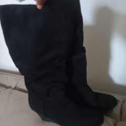 Ladies Black Suede Boots