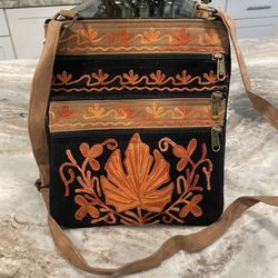 Embroidery Leather Bag 