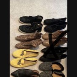 Shoes 8 Pair ( Toms, Ugg, 2 Italian Brands And Other)