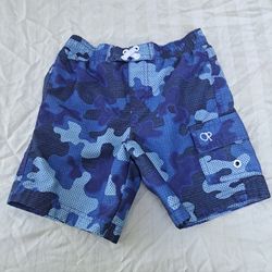 OP Boys Swim Trunks Size 24M Blue Camo