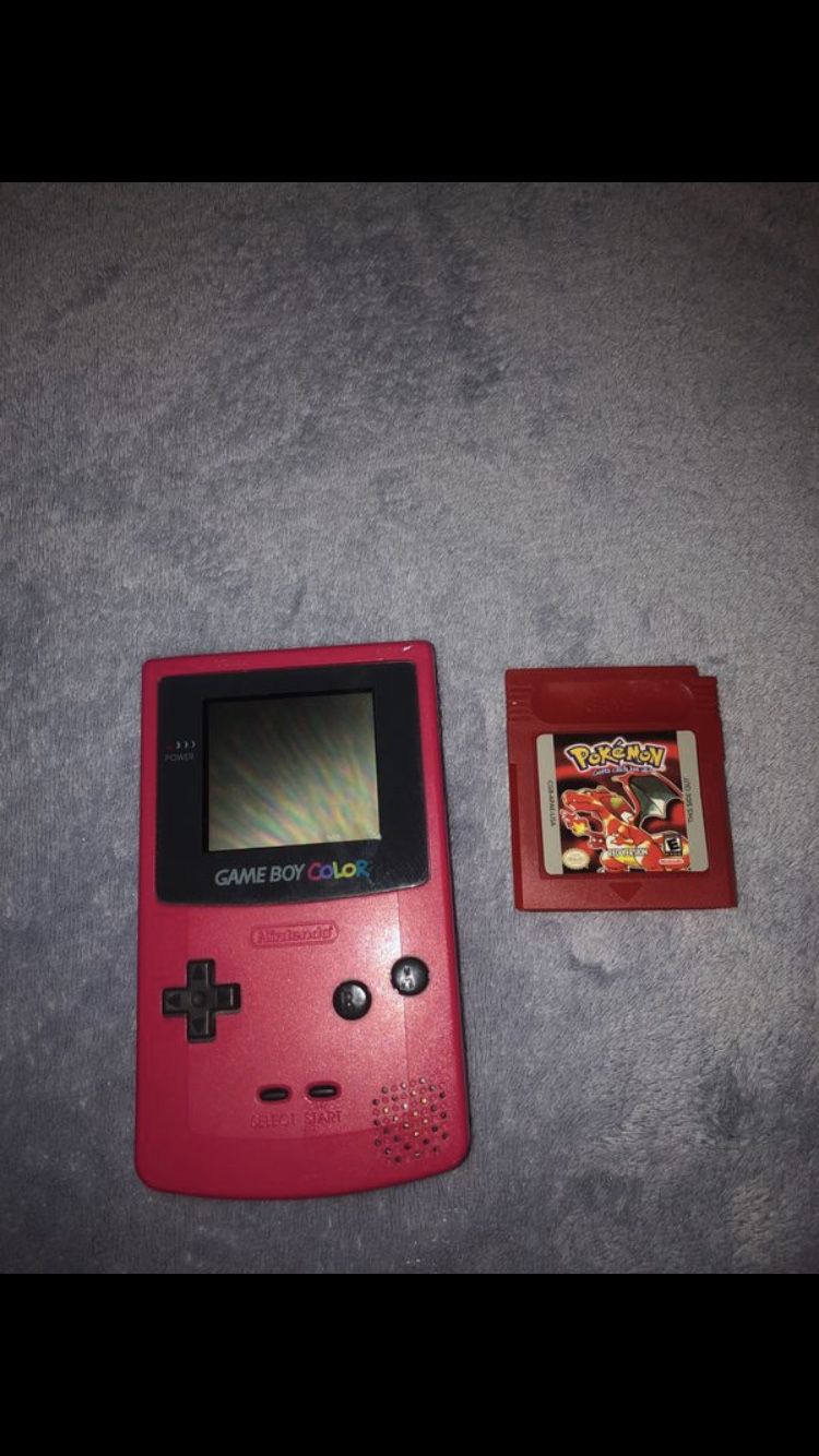 Gameboy color w/ Pokémon Red