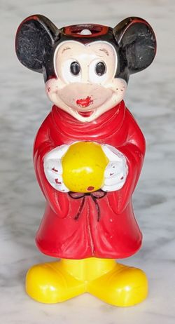 MICKEY MOUSE Vintage Toy Cake Candle Walt Disney Production Made In Hong Kong