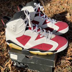 Jordan 6 Retro Carmine’s💭💯🏴💫✅For Sale Size 12 Men🔥👟💥🙌🏻