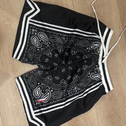Collect + Select Swingman Shorts Black Paisley