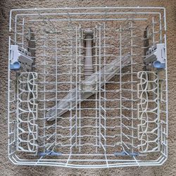 Kenmore dishwasher upper dish rack with middle spray arm and 2 folding cupshelf racks