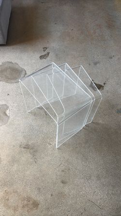 CB2 acrylic side table