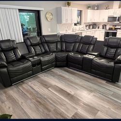 Recliner Sectional Sofa - Sofá Reclinable 