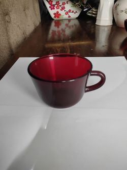 Vintage Anchor hocking royal ruby red coffee or tea cup
