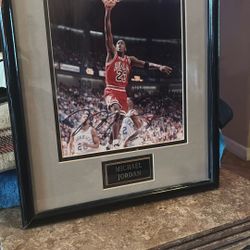 Michael Jordan Chicago Bulls Signed Autograph Framed 