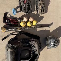 Baseball Bag and Equipment