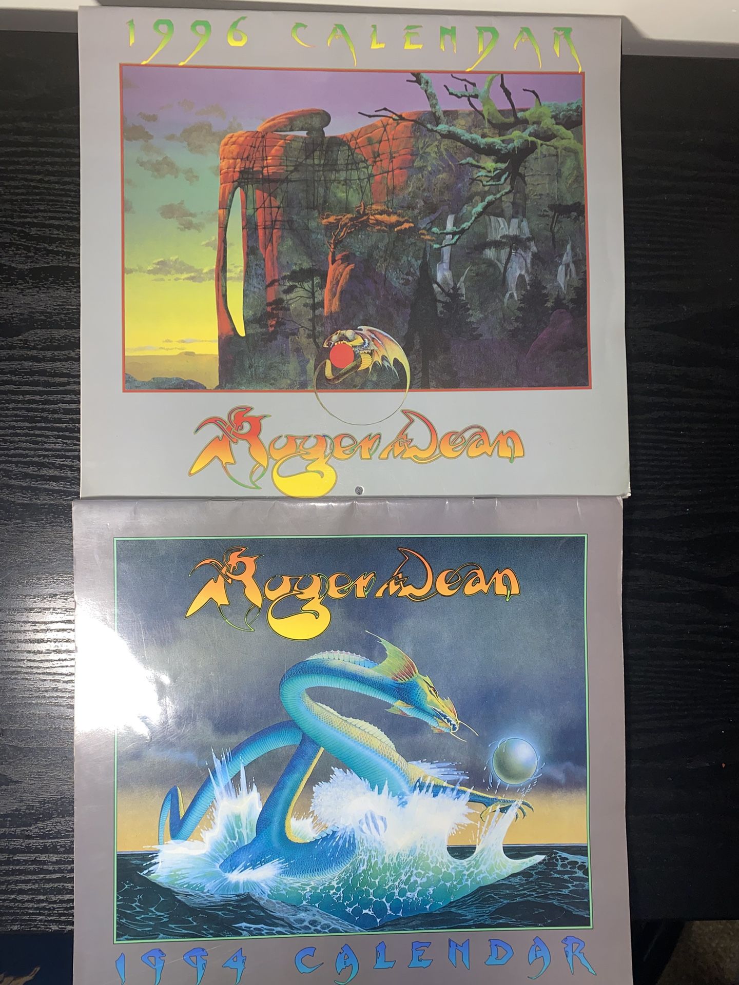 Vintage Roger Dean 12 X 13" 1994 & 1996 Calendars