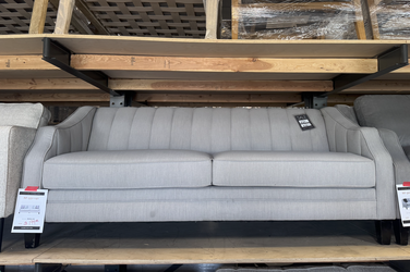 Channel Back Sofa - Grey