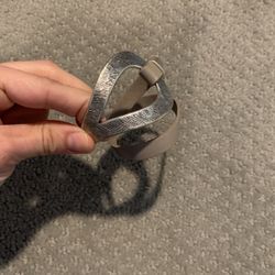 Metal With Leather Strap Bracelet