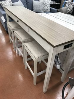 New 74” Table & 3 Stools — AVAILABLE NOW