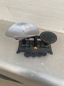 Vintage Miniature Cast Iron Scale