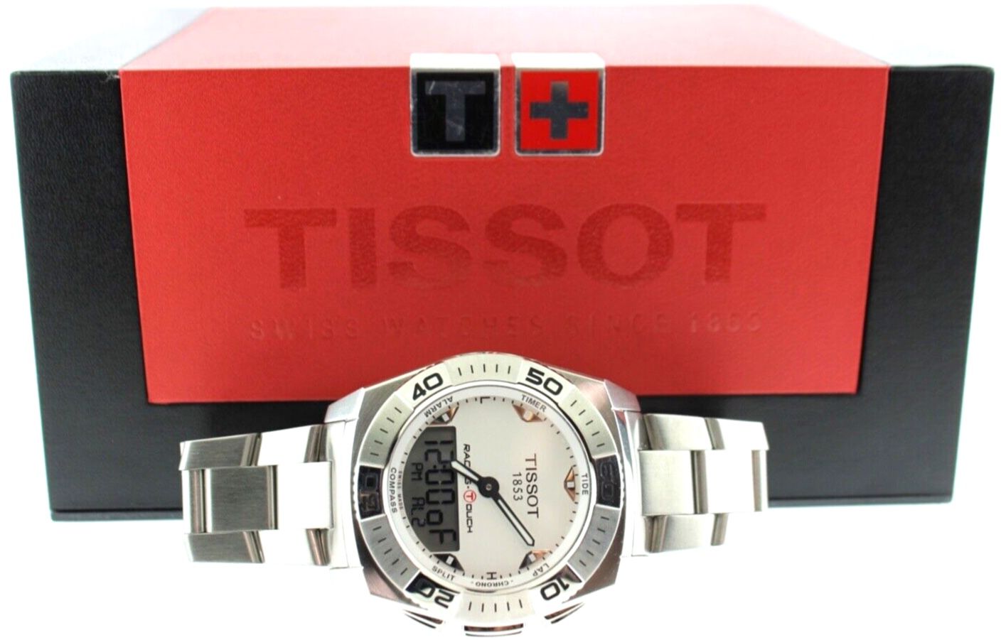 Tissot Men's Racing Touch Multifunction Analog Digital watches with BOX and TAG We have Omega Breitling Gucci Louis Vuitton Versace Rolex Chanel Gold
