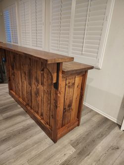 Wood bar counter