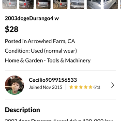 2003dogeDurango4weel