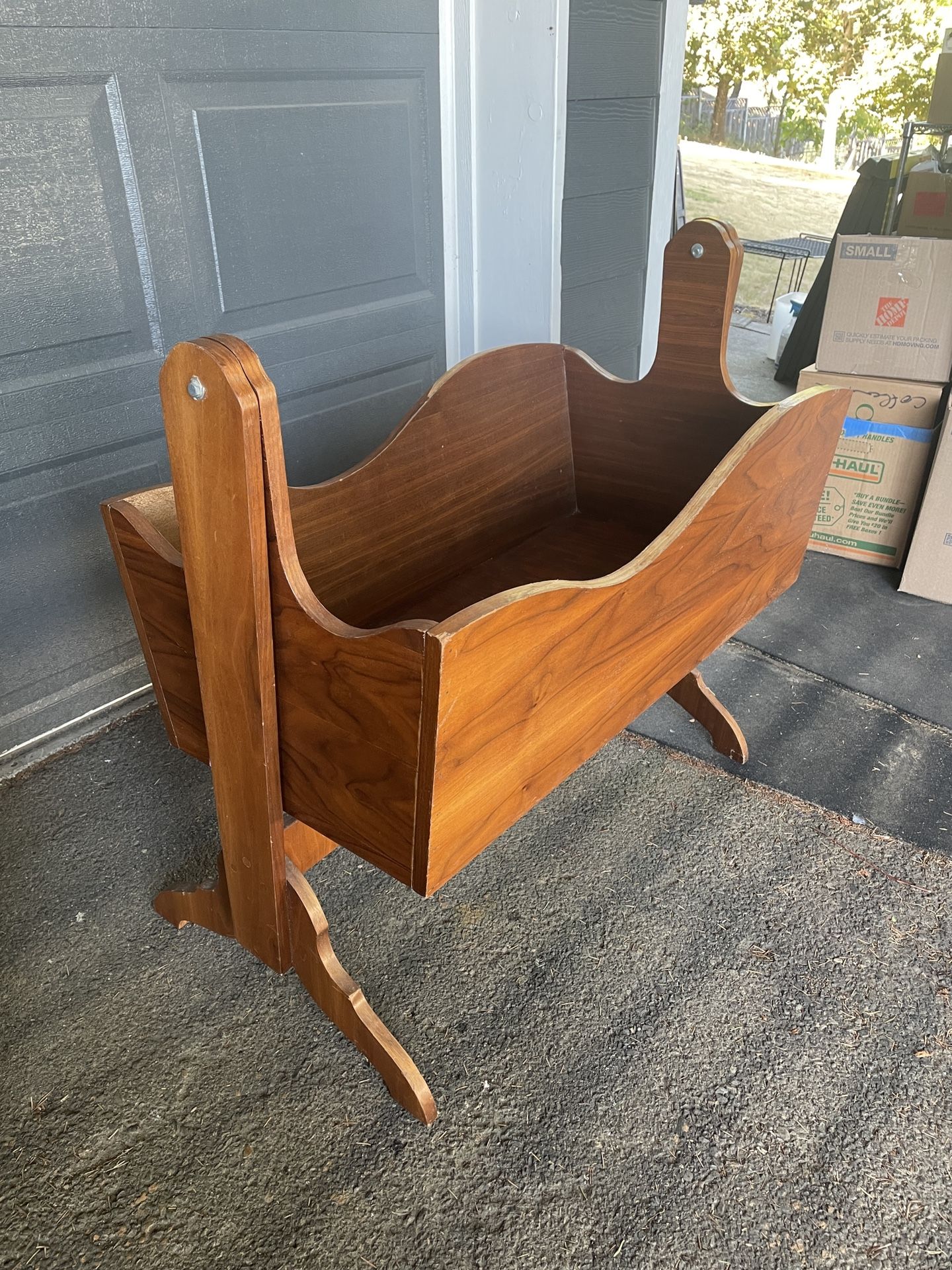 Vintage Handcrafted Cradle