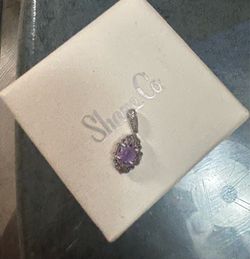Amethyst necklace pendant from Shane Co