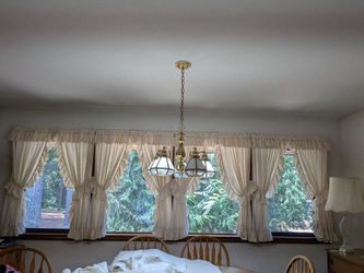 Large Cottage Ruffle Curtain Set
