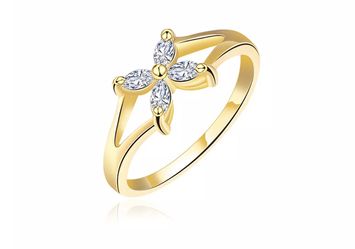 Gold plated butterfly ring