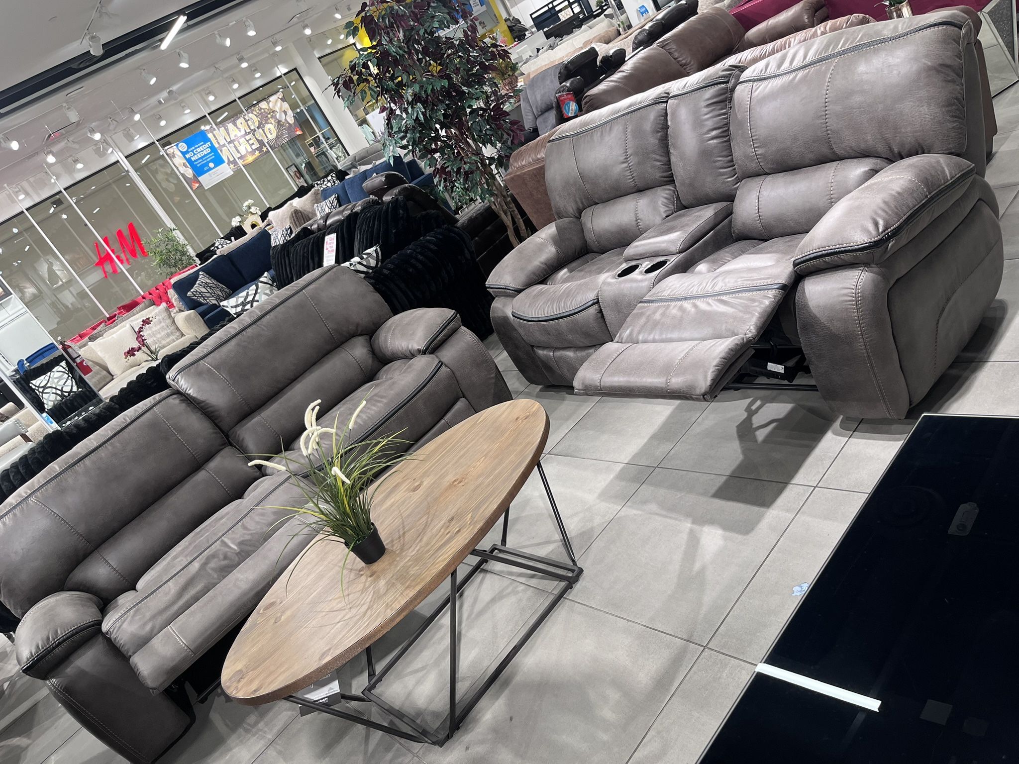 Manual Recliner Sofa Set 🔥 Take It Home With Only $50 Down