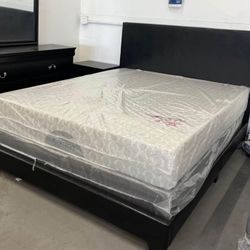 Black Bed Frame, NEW in boxes.  All Sizes Available, Can Deliver 