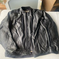 Street & Steel Highway Motorcycle Jacket Leather Black Men's Size 2XL