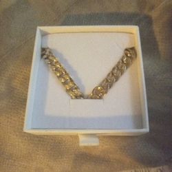 14 K Thick Cuban Link Bracelet USED In Original Gift Box