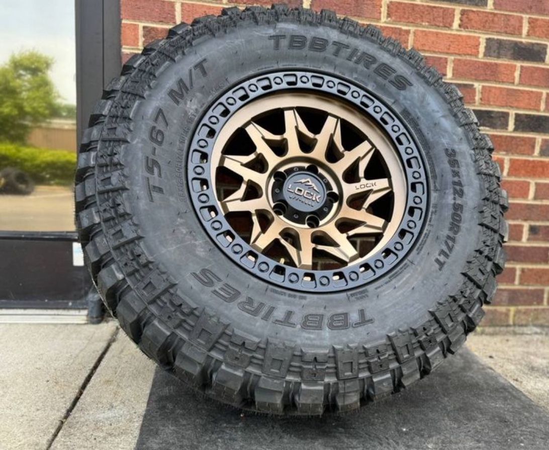 17x9 Off ROAD 5x5 Jeep Wrangler Gladiator rims wheels 35β MT tires