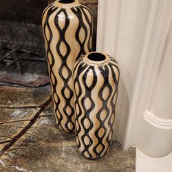 2 Designer Vases 