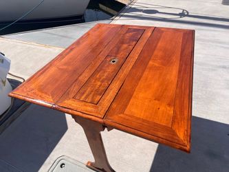 Teak Fold Down Boat Table