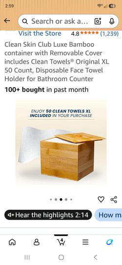 CLEAN SKIN LUXE BSMBOO FACE TOWEL HOLDER