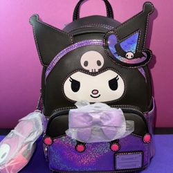 Loungefly NYCC LTD Edition Sanrio Kuromi Mini Backpack Melody Coin Bag New