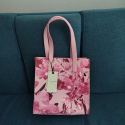 Ted Baker London The Icon Tote Bag Pink Floral Design New With Tags