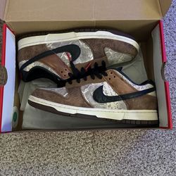 snake skin brown dunks