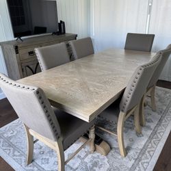 Dining Table Set W/ Cabinet
