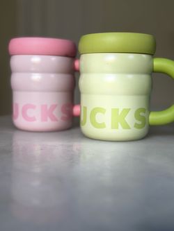 Starbucks 2026 Limited Edition BUCKS Mug Set – Pink & Matcha Green – NEW