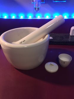 Vintage Porcelain Mortar & Pestle COORS U.S.A.
