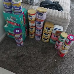 Milk And Two Boxes Of Pampers For Sale