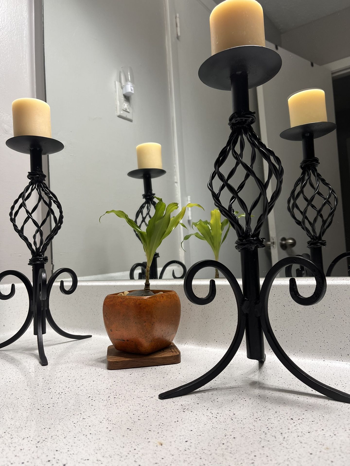 Black Candle Holder