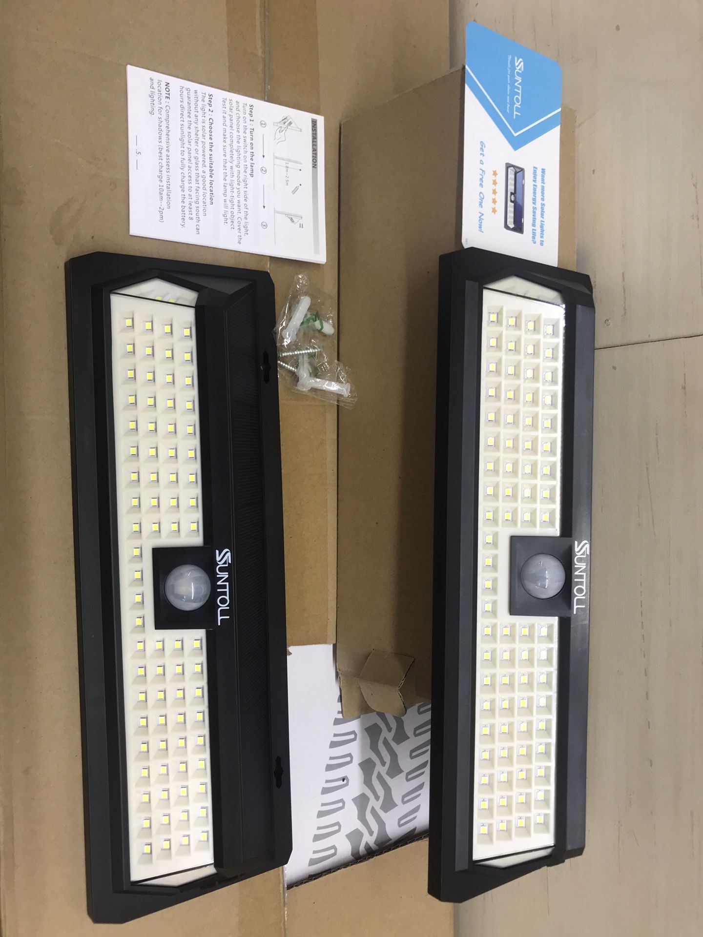 Brand new solar led light for garage with motion detection