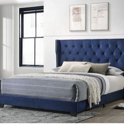 New Blue Queen Bed & Mattress