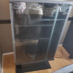 BLACK STEREO AND TV CABINET 