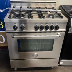 BERTAZZONI 30”WIDE GAS RANGE STOVE STAINLESS STEEL 