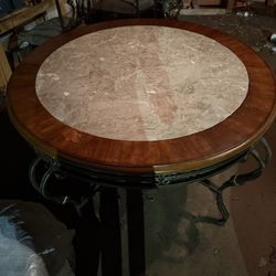 Round table and chairs